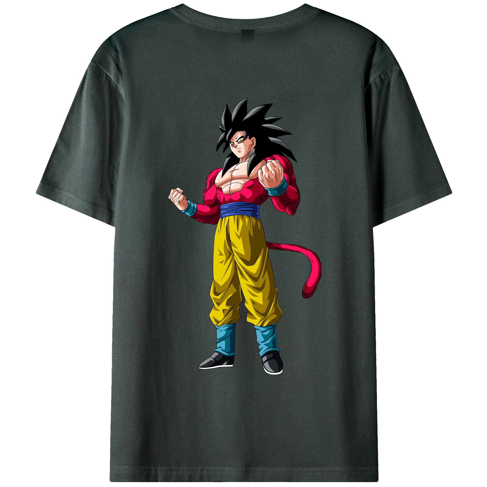 （画像用） ドラゴンボール 孫悟空（そん ごくう）Son Goku カカロット DRAGON BALL Kakarotto 綿100％ メンズ半袖Tシャツ（バックプリント） 通気性